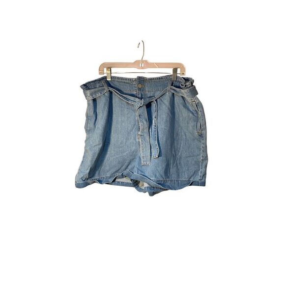 Ann Taylor Women’s Denim Paperbag Plus Size Shorts Size XXL - Picture 2 of 4
